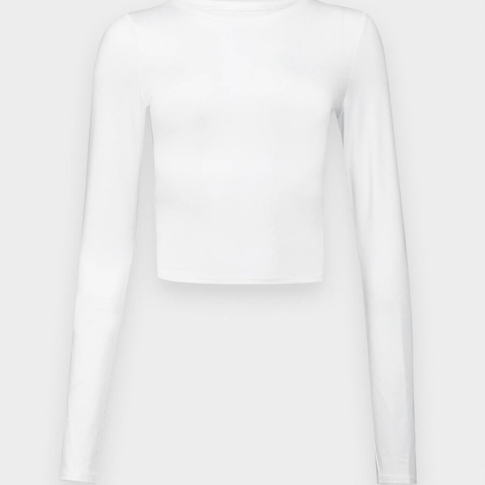Hollister Long sleeved crop top - bright white
